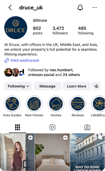 Instagram Management For Estate Agents druce after