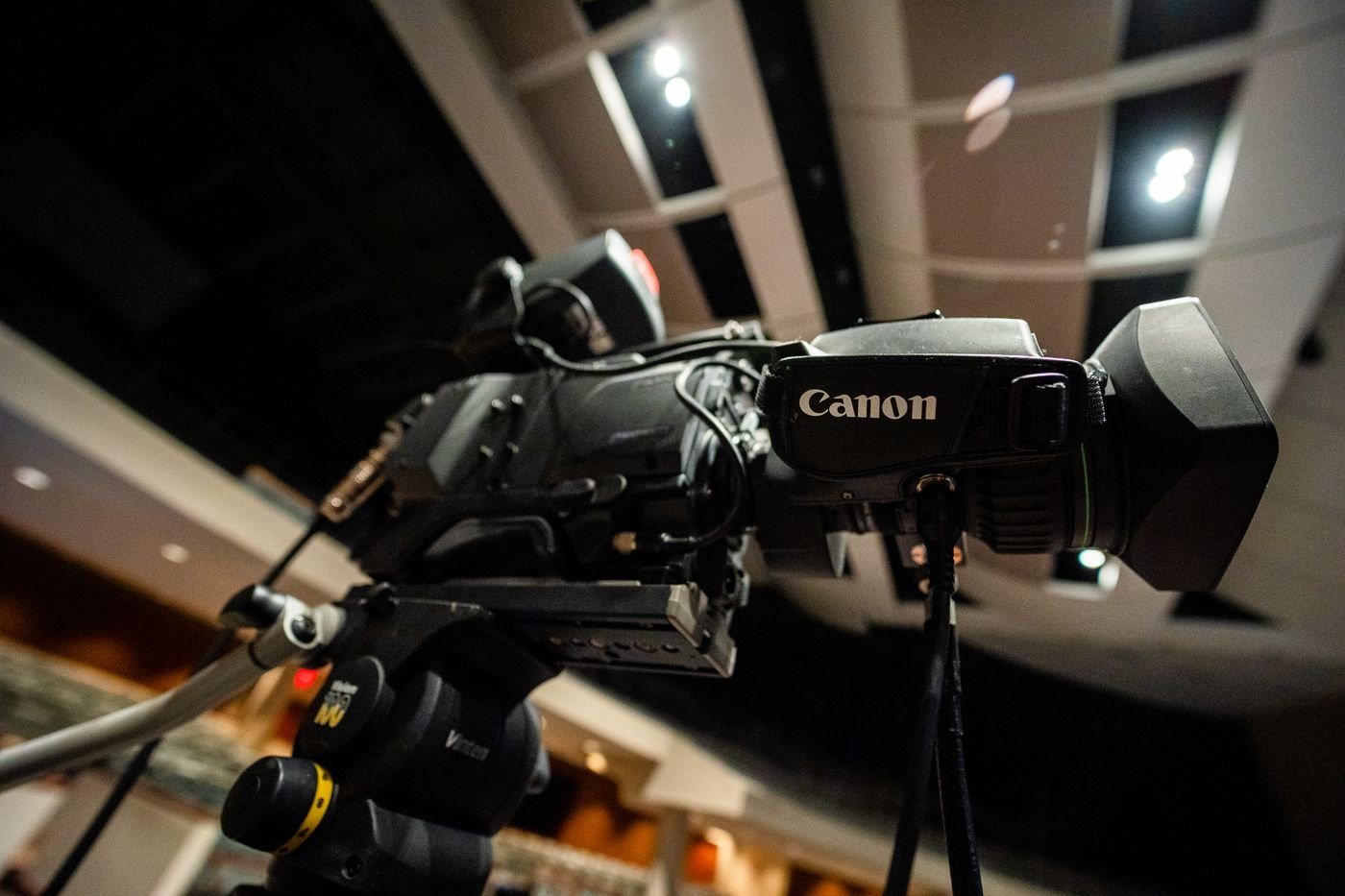 Services Professional video camera in a studio